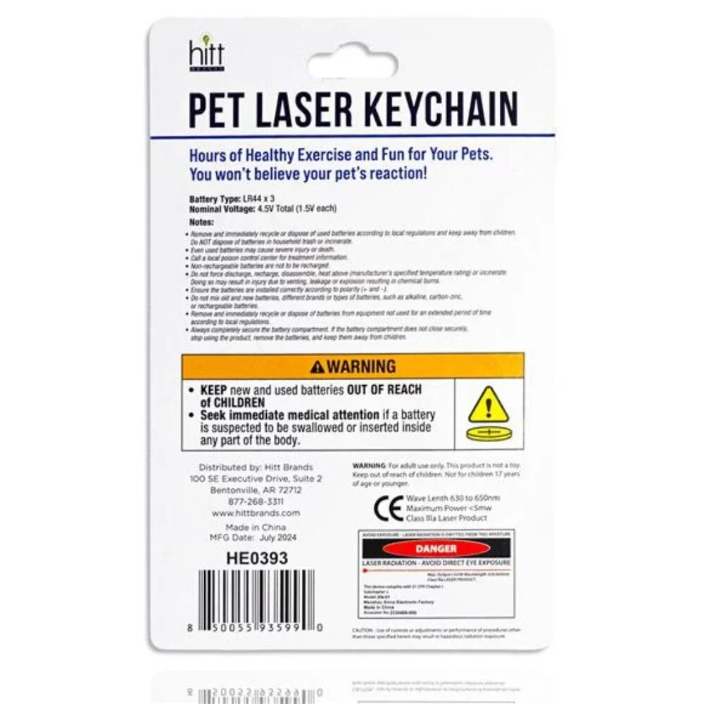 Pet Laser Exerciser and Keychain Toy 2 Pack